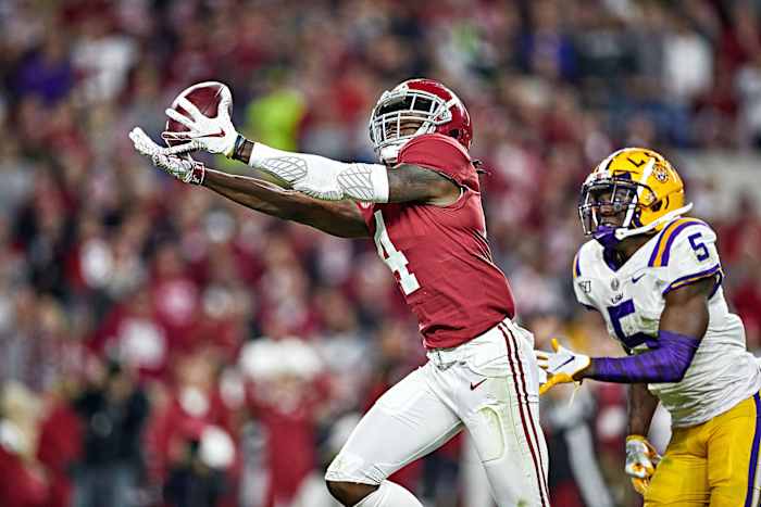 In 16 games against SEC opponents the past two seasons, Jeudy had 85 catches for 1,350 yards.